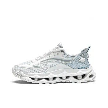WARRIOR Ride The Wind And Waves Series Running Shoes Unisex Low Top White Gray/White Blue