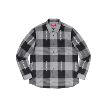 Supreme Logo Plaid Shirt