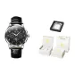 Men's Black Leather Jet Black Dial[Box Limited Edition]