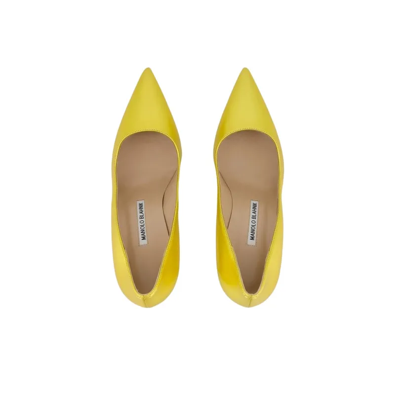 MANOLO BLAHNIK Tora Slim Heel High Heels 7cm Women's Yellow-5
