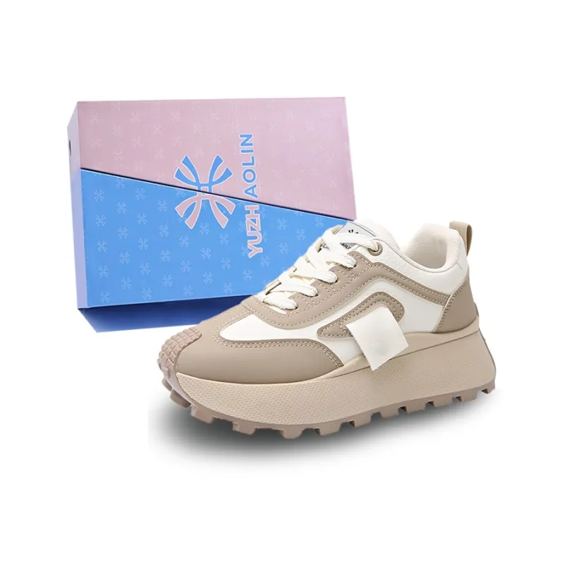 YUZHAOLIN Anti-Slip And Wear-Resistant Height Increasing Low-Top Chunky Sneakers Women's-10