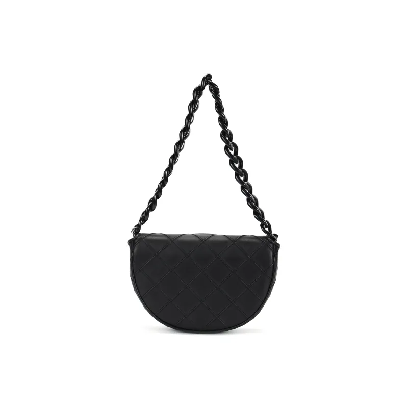 TORY BURCH Fleming Calfskin Crescent Bag Shoulder Bag Mini Women's Black-2