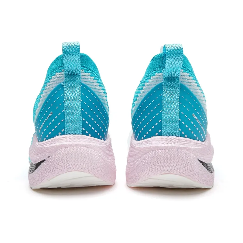 VOIT Cushioning Lightweight Rebound Low Top Marathon Running Shoes Unisex Blue Pink-4