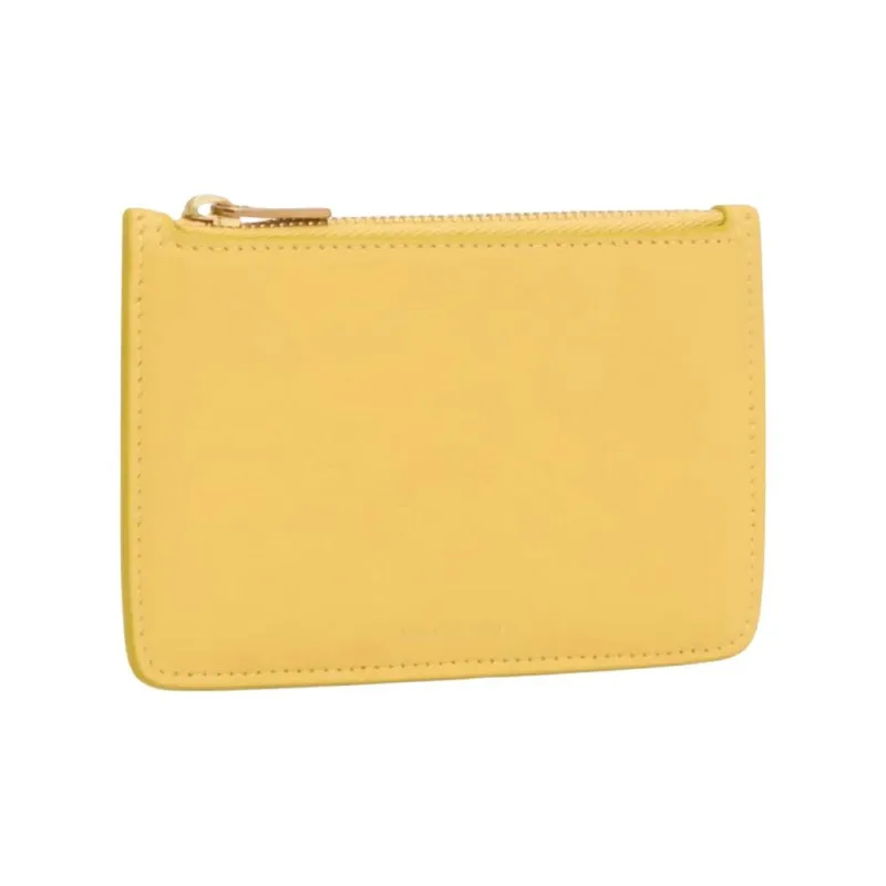 MANSUR GAVRIEL Calfskin Card Holder Women's Lemon Yellow-0