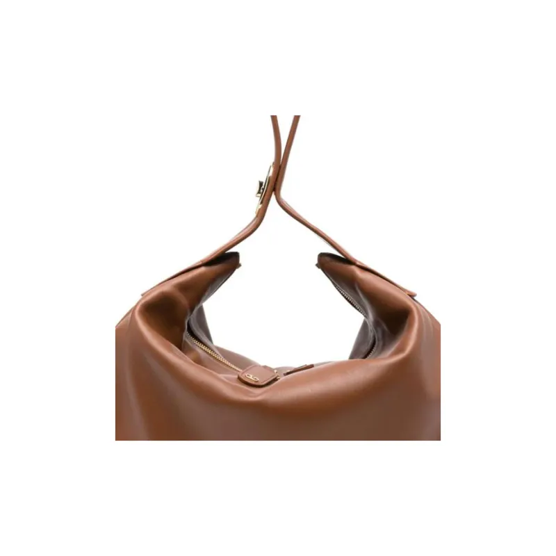Valentino Calfskin Handbag, Shoulder Bag Women's Caramel Umber-4