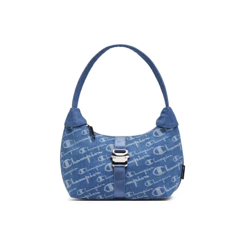 Champion Fabric Shoulder Bag Unisex Light Blue Denim/Dark Blue Denim