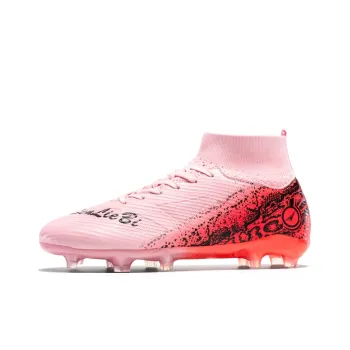 QIUTEXIONG SG Metal Long Studs Soft Ground Slip Resistant Coverage Soccer Shoes Unisex