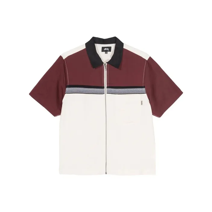 Stussy Color Block Zip Work Shirt-0