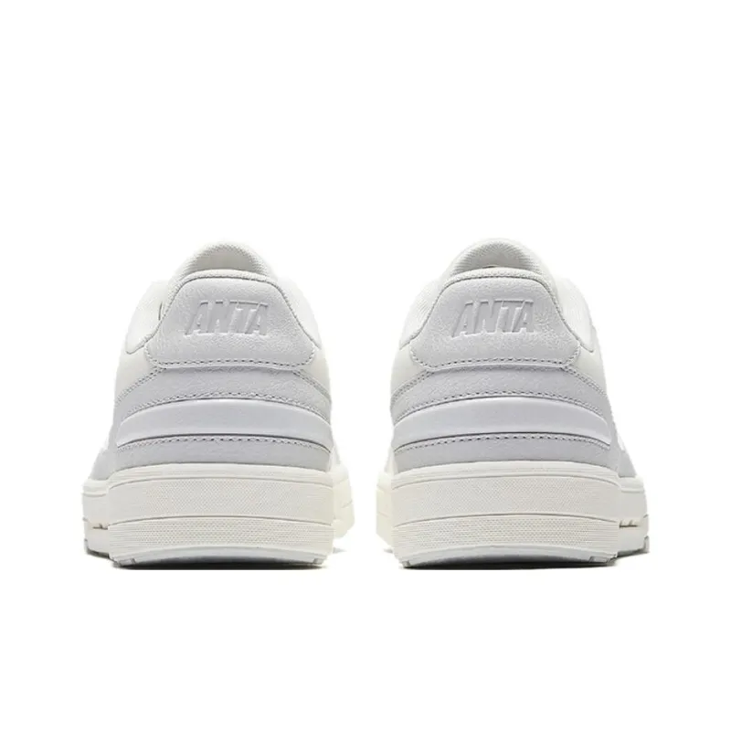 Anta Breathing Breathable And Slip Resistant Low Top Skateboard Shoes Women's White Gray-3