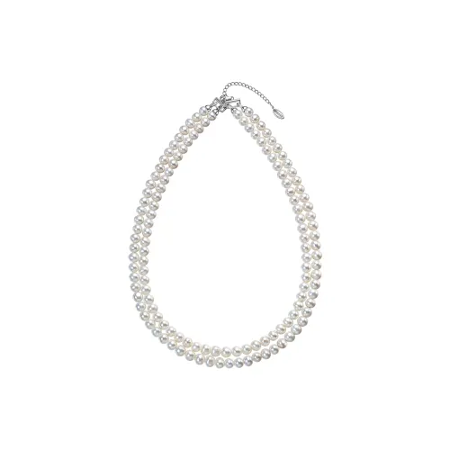 ME LUXE Pearl Double Layer Buckle Necklace, Elegant And Dignified Women's