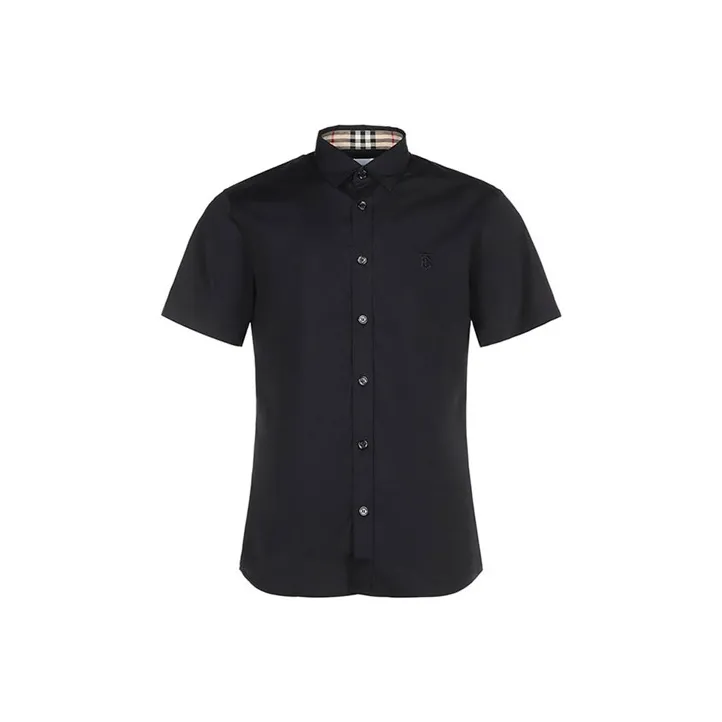 Burberry Shirts Men Black-0