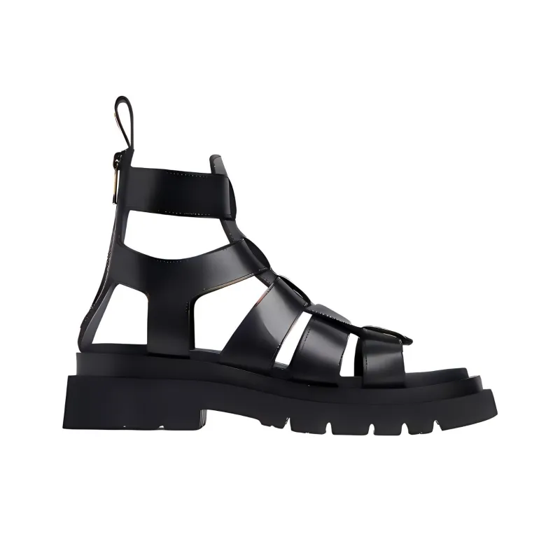 Bottega Veneta Lug Chelsea Roman Sandals 5.5cm Women's Black-1