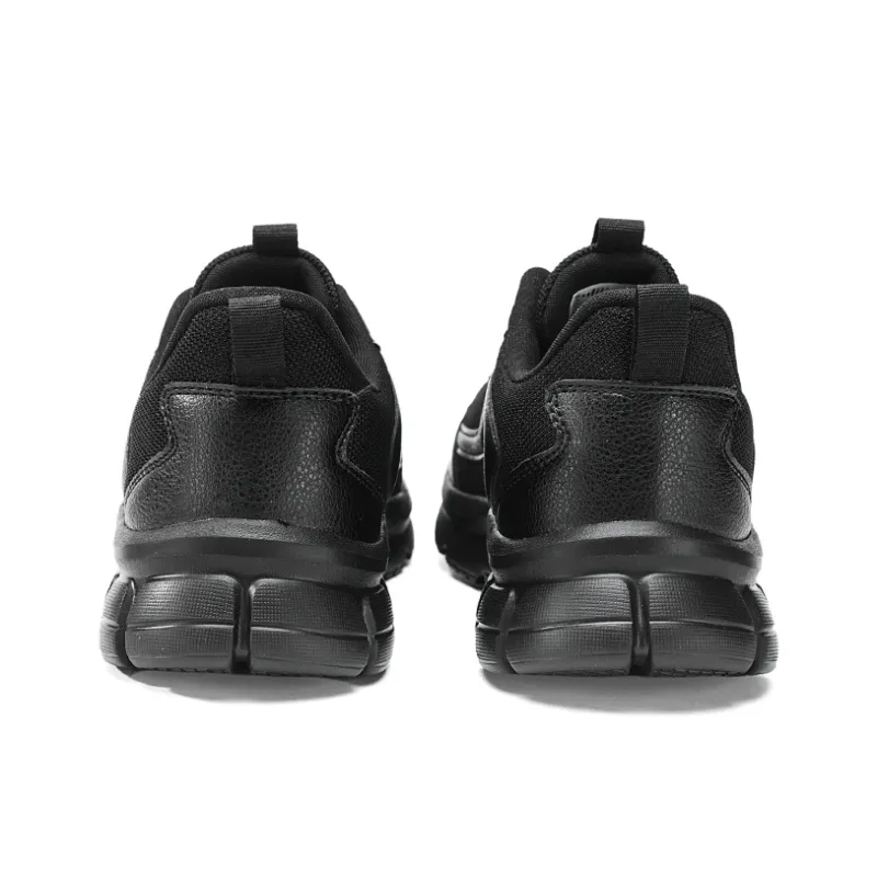 ZULIZ Sports Elderly Shoes Casual Shoes Men Low Top Black/Black White/Dark Gray-3