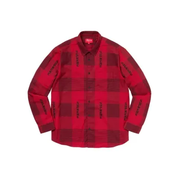 Supreme Logo Plaid Shirt
