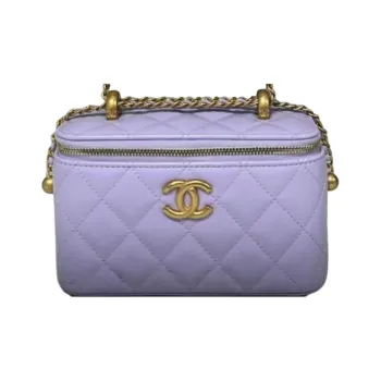 CHANEL Metal Box Bag, Handbag, Crossbody Bag Women's Purple