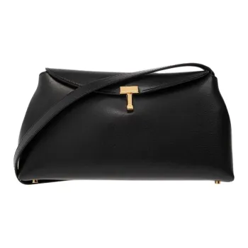 TOTEME T Lock Leather Crossbody Bag, Shoulder Bag Women's Black