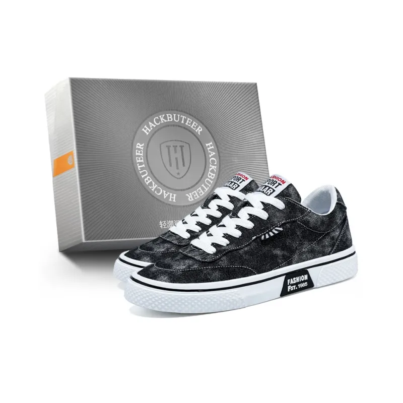 HACKBUTEER Low Top Canvas Shoes Men's Box Included-12