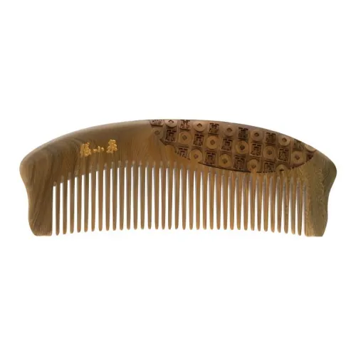 Zhang Xiao Quan Wealth From All Directions Green Sandalwood Wood Comb Round And Smooth