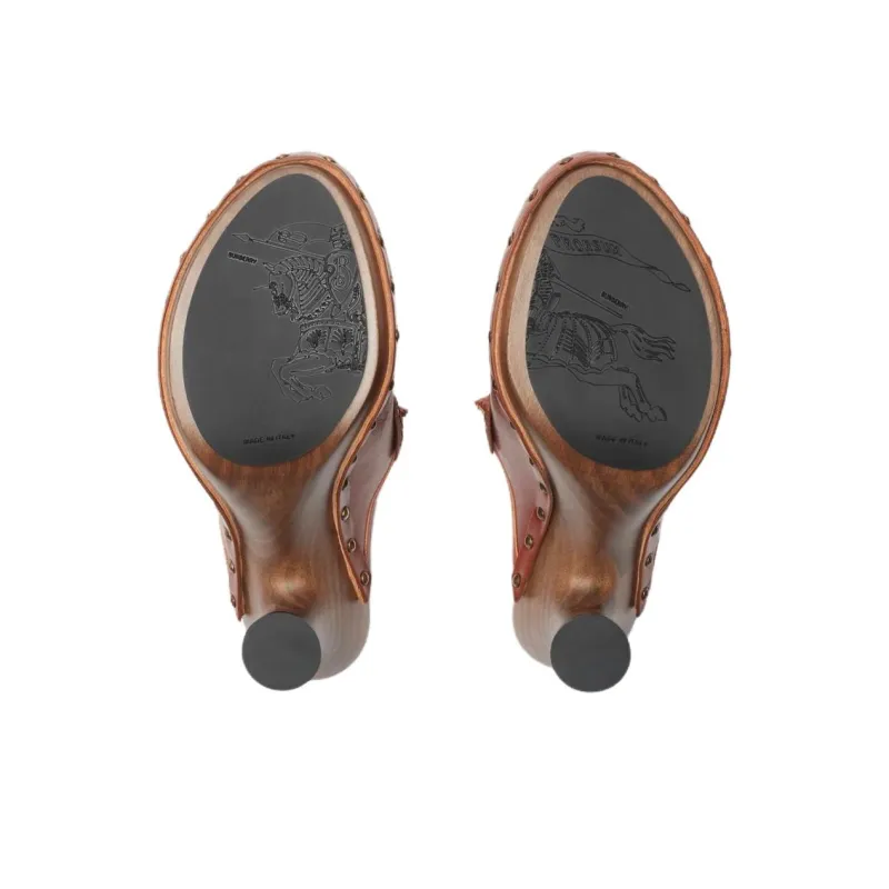 Burberry Closed Toe Slippers 7.5cm Women's Chestnut-3