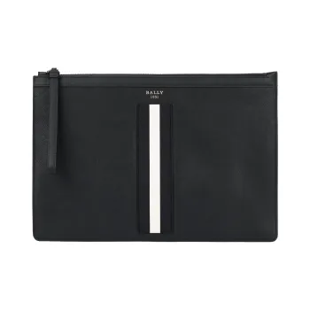 BALLY BOLLIS Cow Leather Wallet Clutch Regular Men's Black