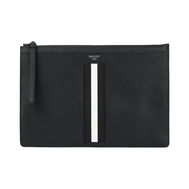 BALLY BOLLIS Cow Leather Wallet Clutch Regular Men's Black-0