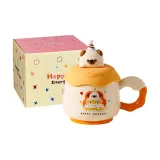Yellow Puppy Birthday Theme Ceramic Cup