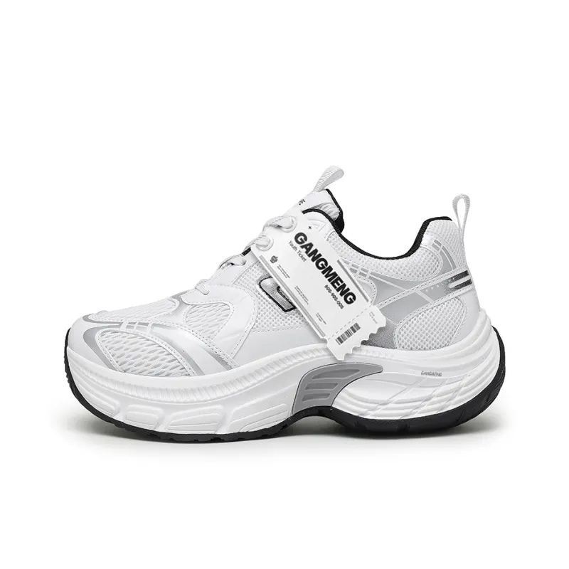 Hong Kong Meng Slip Resistant, Breathable, Height Increasing Low Top Chunky Sneakers Men's-1