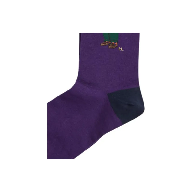 Polo Ralph Lauren SS24 Knee-High Socks Men's 1 Pack Dark Purple-2