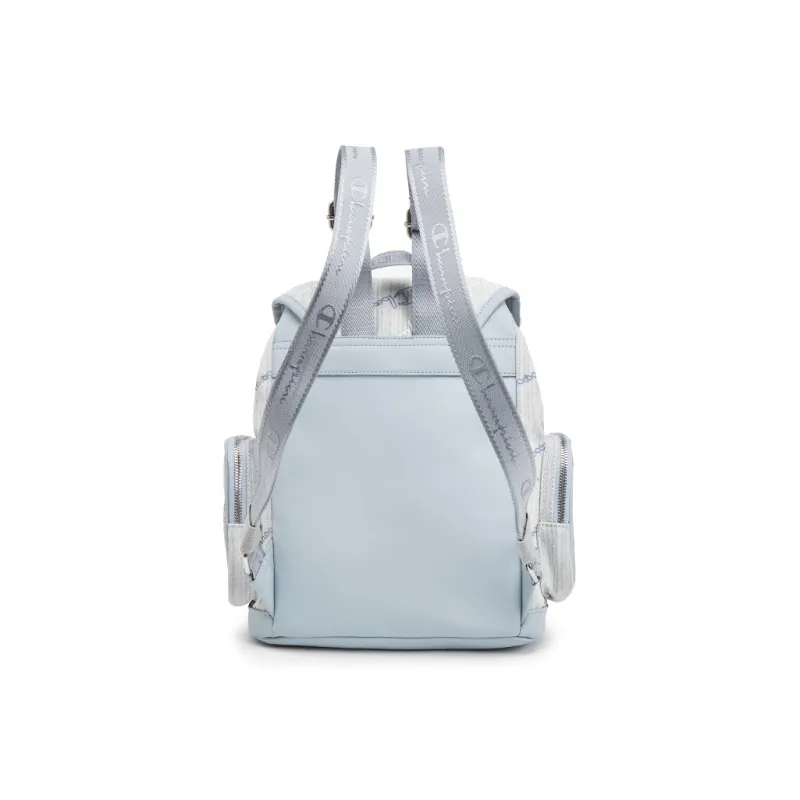 Champion Fabric, Synthetic Leather Backpack Women's Light Blue Denim/Dark Blue Denim-3