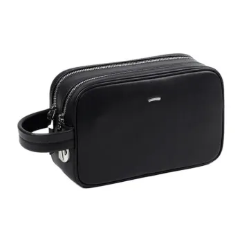 VIHUS Cow Leather Clutch Men's Black