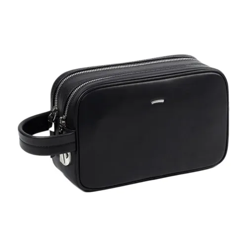 VIHUS Cow Leather Clutch Men's Black