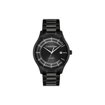 CALVIN KLEIN Knight Wrist Watch Automatic Mechanical Movement Steel Strap 40mm Black Dial Unisex