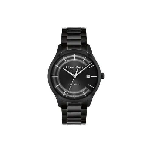 CALVIN KLEIN Knight Wrist Watch Automatic Mechanical Movement Steel Strap 40mm Black Dial Unisex
