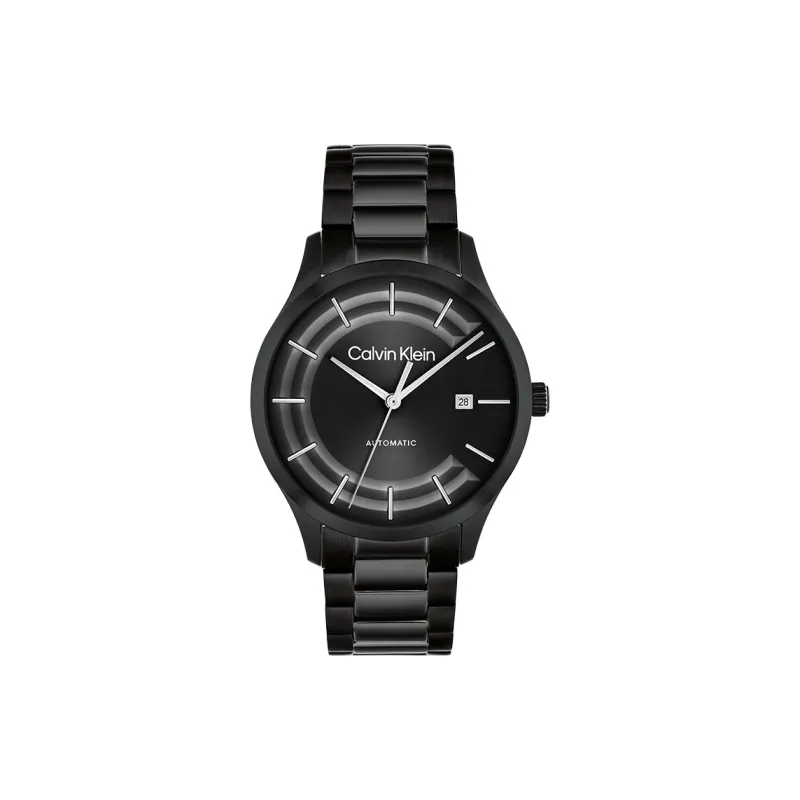 CALVIN KLEIN Knight Wrist Watch Automatic Mechanical Movement Steel Strap 40mm Black Dial Unisex-0