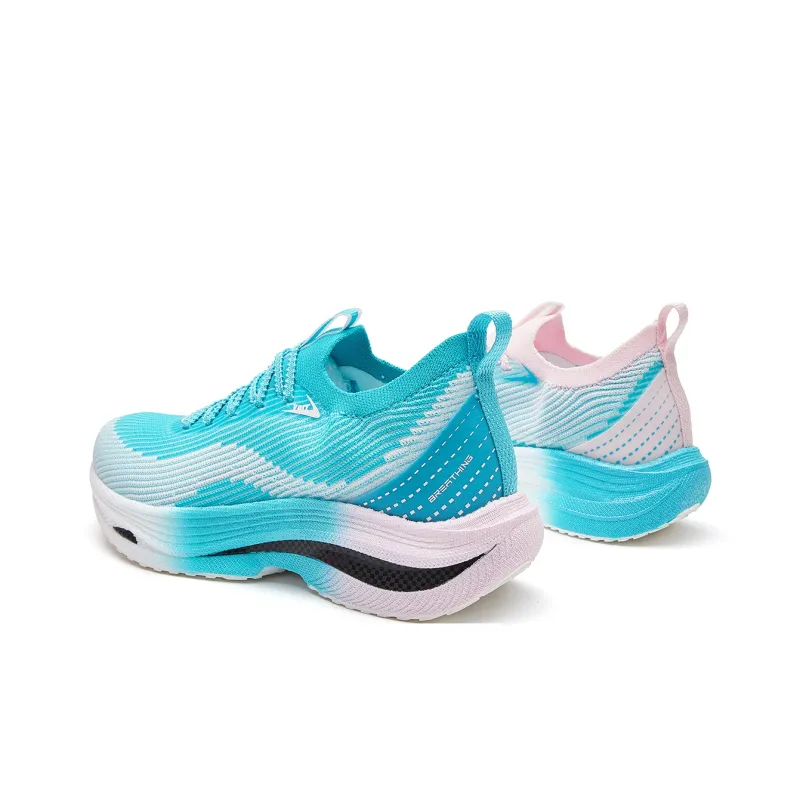 VOIT Cushioning Lightweight Rebound Low Top Marathon Running Shoes Unisex Pink Blue Mismatched-1