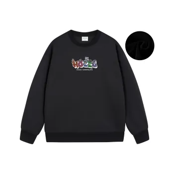 HOZZS x WULIAOYUAN LIANMINGKUAN Pullover Crew Neck Fleece Lined Hoodies & Sweatshirts Unisex
