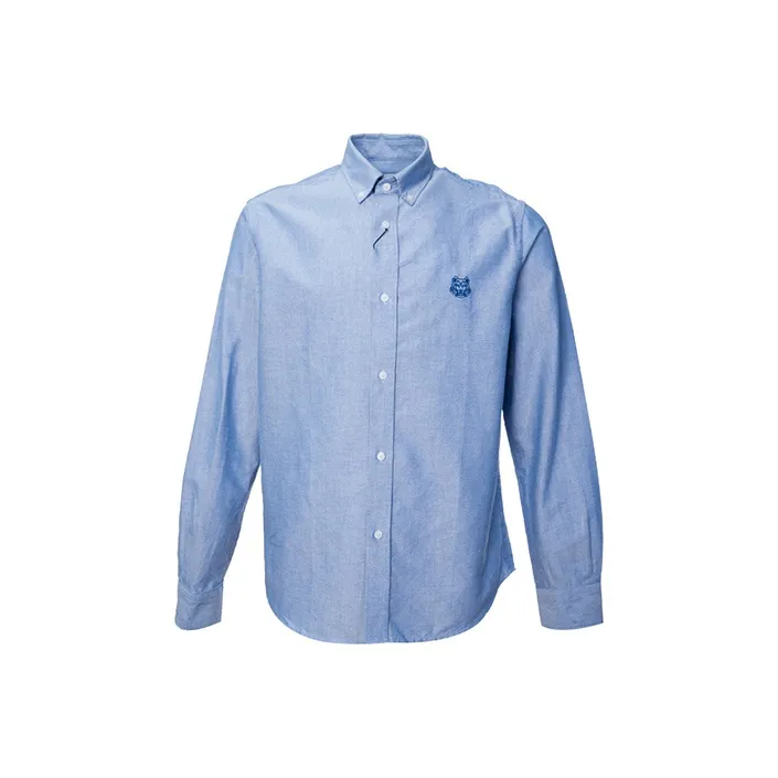 KENZO Classic Tiger Head Shirt Fall Men's Sky Blue-0