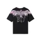 Black with Pink Print, Rose Red Gradient Print