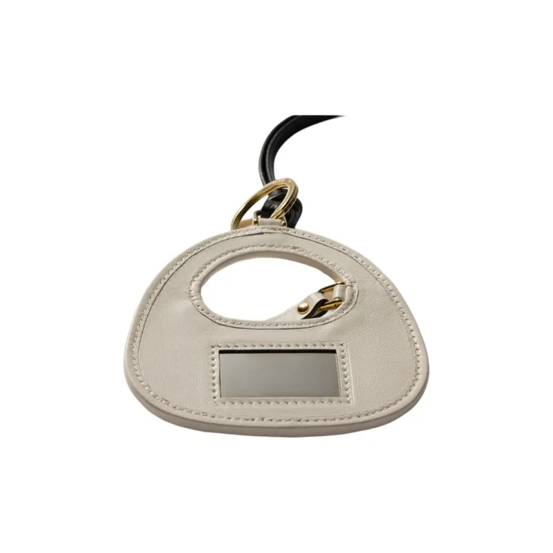 MIU MIU Wander Collection Matelassé Sheepskin Bag Charm Bag Merch Women's White-1