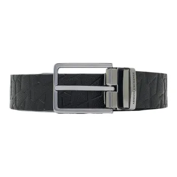ARMANI EXCHANGEAE Polyester Leather Belts Men's Black Width 3.5CM