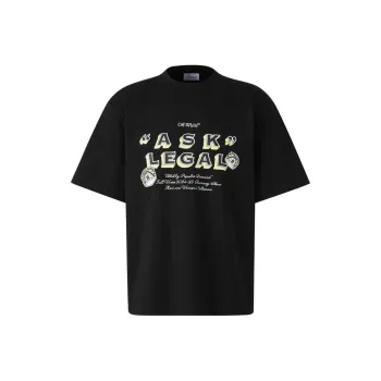 OFF WHITE Arrow Ask Legal Skate Tee