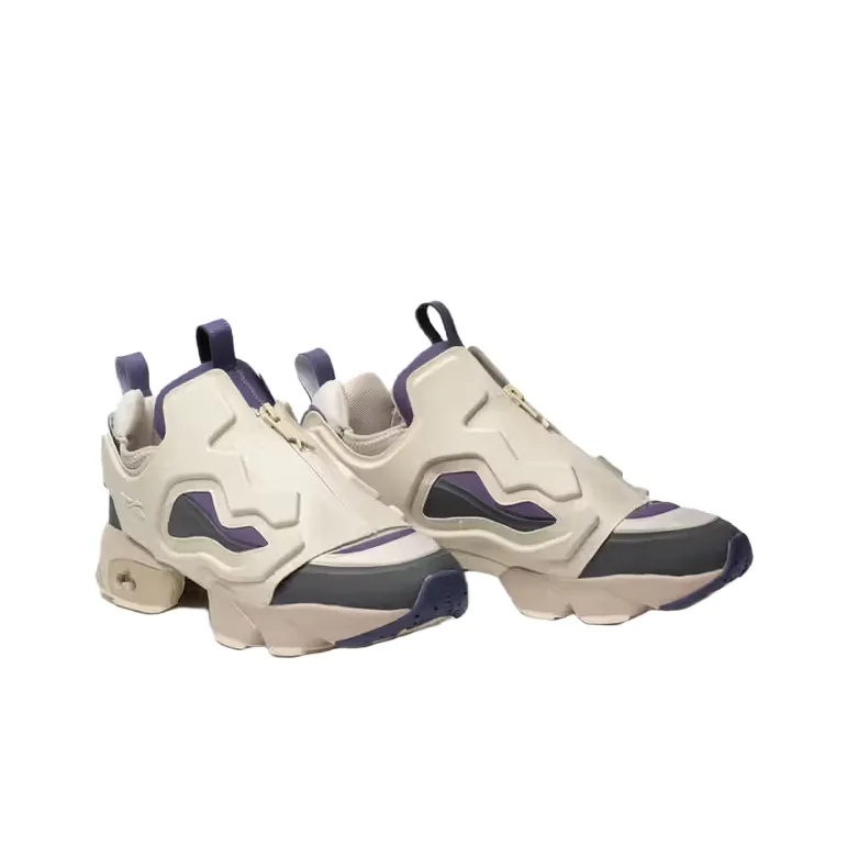 Footpatrol X Hiking Patrol x Reebok Instapump Fury Anti Slip Wear Resistant Low Top Casual Shoes Unisex Beige-3