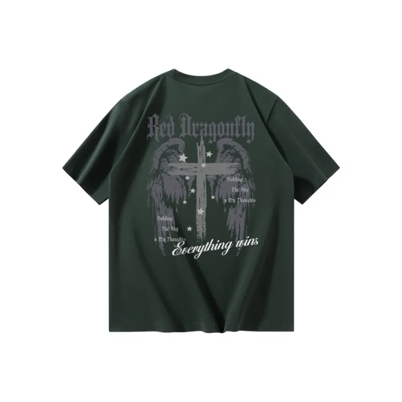 RED DRAGONFLY T Shirt Unisex Black-12