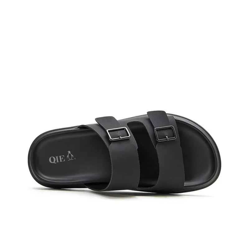 QIE Abrasion Resistant Slide Slippers Men's Black-2