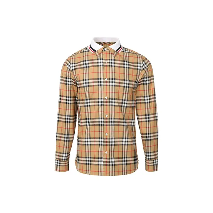 Burberry Shirts Men Beige-0