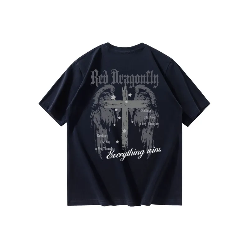 RED DRAGONFLY T Shirt Unisex Black-4