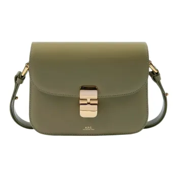 A.P.C Grace Cow Leather Shoulder Bag Trumpets Women's Clay Green