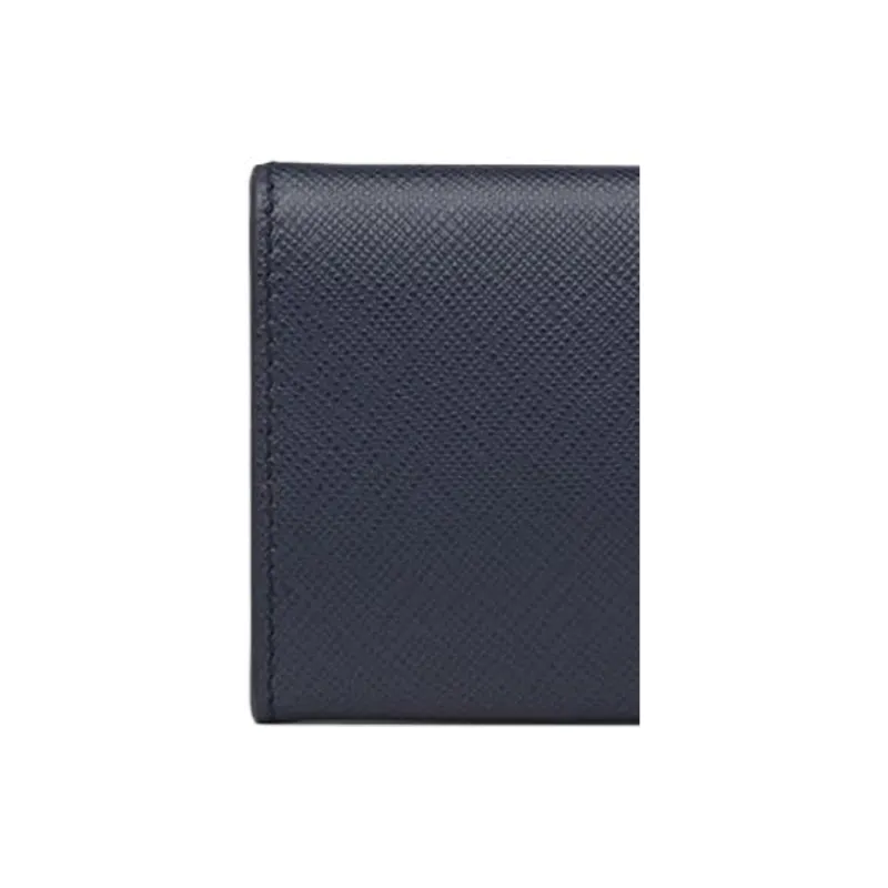 PRADA Saffiano Leather Coin Purse Regular Men's Marine Blue-2