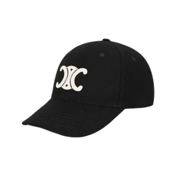 CELINE Wool, Cotton, Polyamide Blend Baseball Caps Men's Black