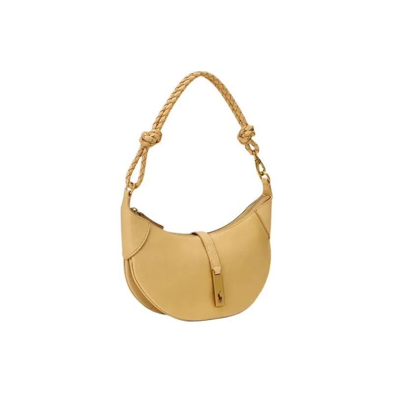 Ralph Lauren Polo ID Cow Leather Shoulder Bag Mini Women's Cashmere Yellow-1